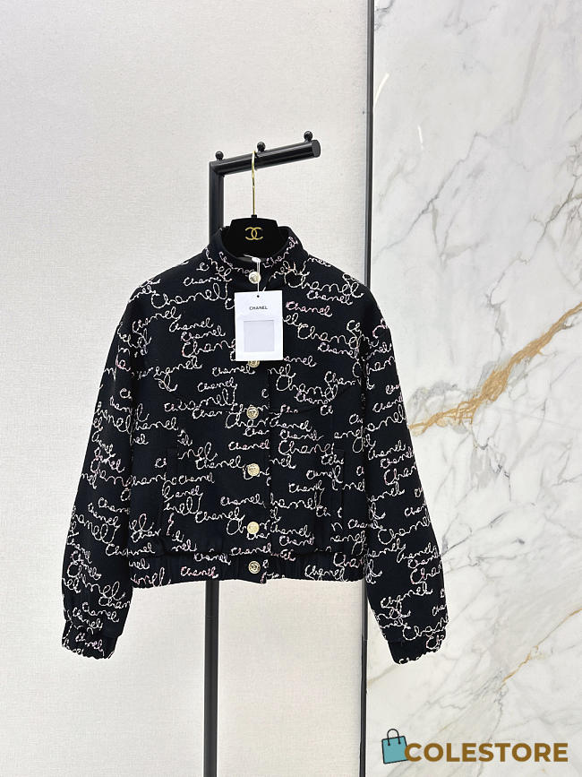 Colestore Chanel Jacket  Embroidered Wool Crepe  Black & Other Colors - 1