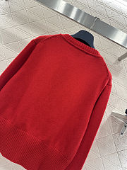 Colestore Louis Vuitton Monogram Patterned Knitted Cardigan Red - 6