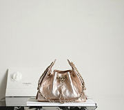 Colestore Chanel 25 Mini Handbag, Metallic Grained Calfskin & Silver-Tone Metal Rose Gold 20 x 22 x 12.5cm - 1