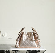Colestore Chanel 25 Mini Handbag, Metallic Grained Calfskin & Silver-Tone Metal Rose Gold 20 x 22 x 12.5cm - 3
