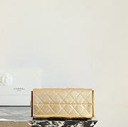 Colestore Chanel 25 Mini Handbag  Metallic Grained Calfskin & Gold Metal Gold 20 x 22 x 12.5cm - 6