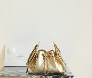 Colestore Chanel 25 Mini Handbag  Metallic Grained Calfskin & Gold Metal Gold 20 x 22 x 12.5cm - 5