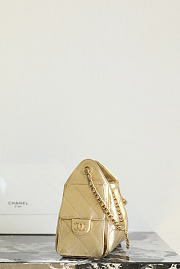 Colestore Chanel 25 Mini Handbag  Metallic Grained Calfskin & Gold Metal Gold 20 x 22 x 12.5cm - 4