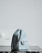 Colestore Chanel 25 Mini Handbag Grained Calfskin & Silver-Tone Metal Baby Blue 20x22x12.5cm - 4