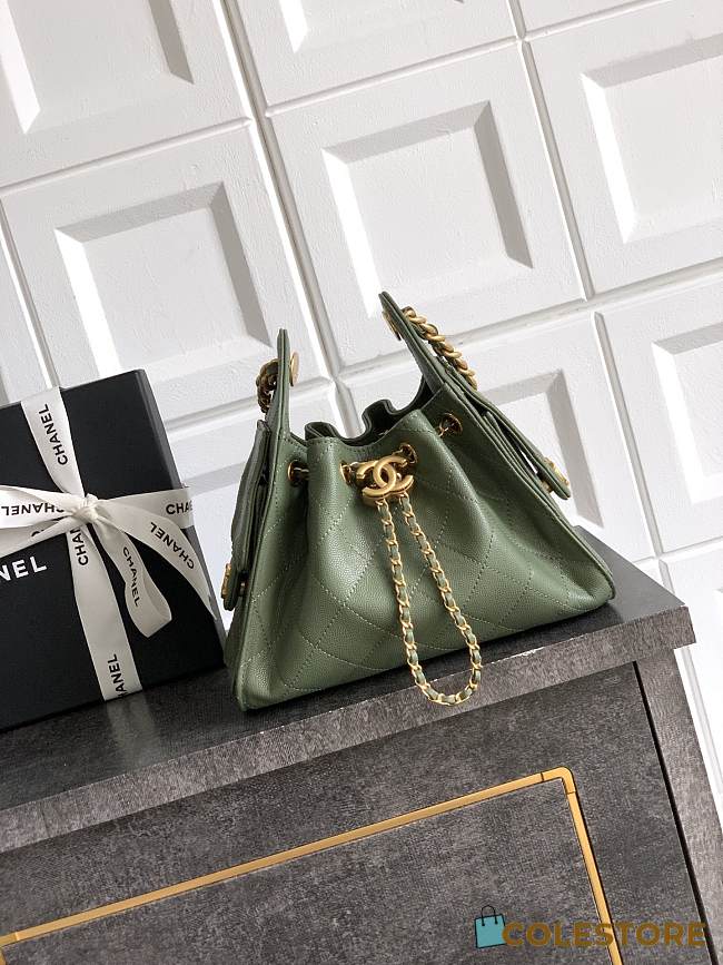 Colestore Chanel 25 Mini Handbag Grained Calfskin & Gold-Tone Metal Baby Green/Matcha 20x22x12.5cm - 1