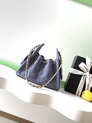Colestore Chanel 25 Mini Handbag Grained Calfskin & Gold-Tone Metal Dusty Blue 20x22x12.5cm - 4