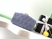 Colestore Chanel 25 Mini Handbag Grained Calfskin & Gold-Tone Metal Dusty Blue 20x22x12.5cm - 5