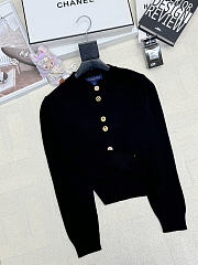 	 Colestore Louis Vuitton Monogram Patterned Knitted Cardigan Black - 5