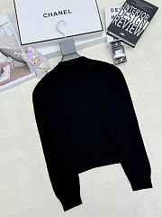 	 Colestore Louis Vuitton Monogram Patterned Knitted Cardigan Black - 4