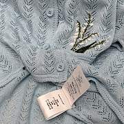 Colestore Dior Fitted Cardigan Blue Cotton-Blend Crochet - 5