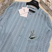 Colestore Dior Fitted Cardigan Blue Cotton-Blend Crochet - 2
