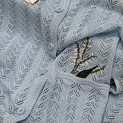Colestore Dior Fitted Cardigan Blue Cotton-Blend Crochet - 3