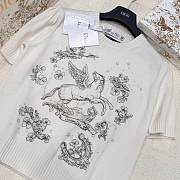 Colestore Dior Pegasus Motif Short-Sleeve Knit Top - 1