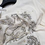 Colestore Dior Pegasus Motif Short-Sleeve Knit Top - 6