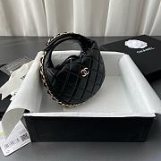 Colestore Chanel Chain Around Mini Pouch Black Lambskin Light Gold Hardware 16x16x5.5cm - 6