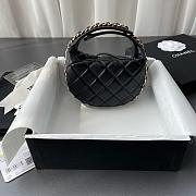 Colestore Chanel Chain Around Mini Pouch Black Lambskin Light Gold Hardware 16x16x5.5cm - 4