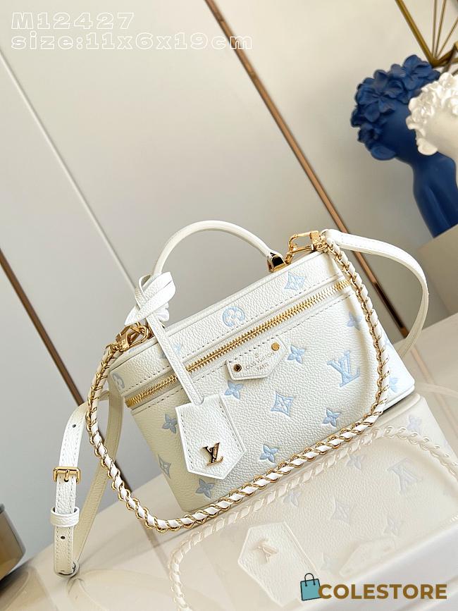 Colestore Louis Vuitton Vanity Chain Pouch Monogram Milky White/Blue M27744 19 x 11.5 x 6.5 cm - 1