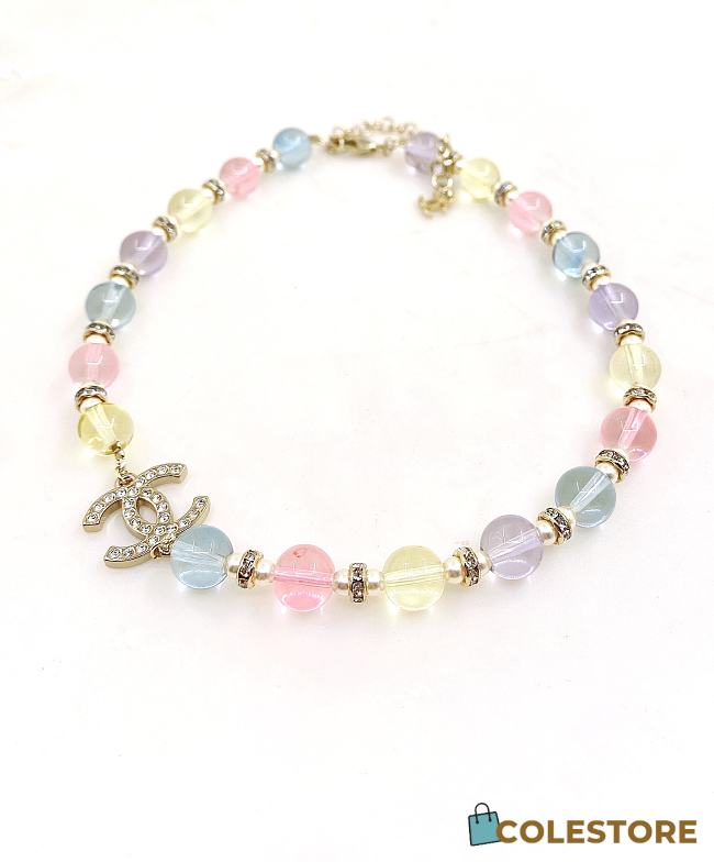 Colestore Chanel Bracelet Metal, Glass Pearls & Stone Beads  Gold, Multicolored, Pearly White & Transparent - 1