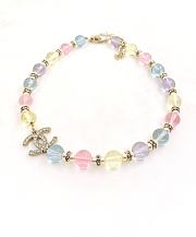 Colestore Chanel Bracelet Metal, Glass Pearls & Stone Beads  Gold, Multicolored, Pearly White & Transparent - 1