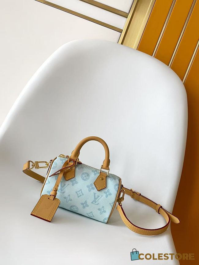 Colestore Louis Vuitton Nano Speedy Monogram Origine Bleu Courrie 16.0 x 10.0 x 7.5cm - 1