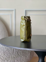 Colestore Chanel 22 Mini Handbag Glossy Calfskin leather & Gold-plated Metal Olive 19x20x6cm - 6
