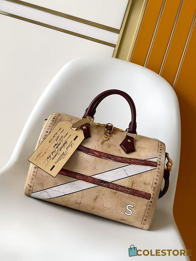 Colestore Louis Vuitton Speedy Soft 30 Bag Beige Coated canvas 30 x 21 x 17 cm - 1