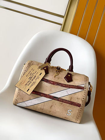 Colestore Louis Vuitton Speedy Soft 30 Bag Beige Coated canvas 30 x 21 x 17 cm