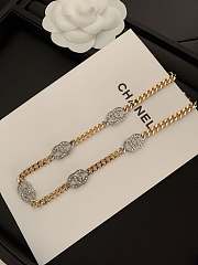 Colestore Chanel Choker   Metals and Stone Grains  Gold, Silver & Transparent - 4