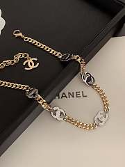 Colestore Chanel Choker   Metals and Stone Grains  Gold, Silver & Transparent - 3