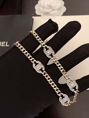 Colestore Chanel Choker   Metals and Stone Grains  Gold, Silver & Transparent - 2