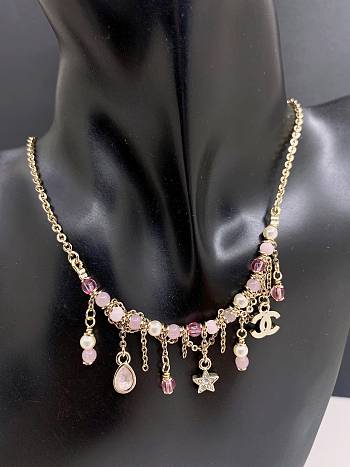 Colestore Chanel Necklace Metal, Glass pearls, High-grade resin & Stone beads