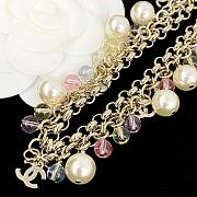 Colestore Chanel Necklace  Metal, Glass Pearls & Strass  Gold, Multicolor, Pearly White & Crystal - 4