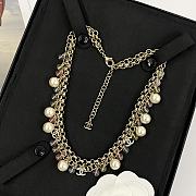 Colestore Chanel Necklace  Metal, Glass Pearls & Strass  Gold, Multicolor, Pearly White & Crystal - 2