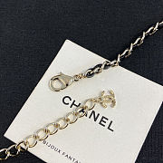 Colestore Chanel Necklace  Metal, Calfskin, Glass Pearl & Gemstones  Gold, Black, Pearl White, Crystal White - 6