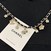 Colestore Chanel Necklace  Metal, Calfskin, Glass Pearl & Gemstones  Gold, Black, Pearl White, Crystal White - 2