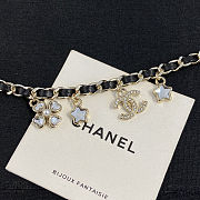 Colestore Chanel Necklace  Metal, Calfskin, Glass Pearl & Gemstones  Gold, Black, Pearl White, Crystal White - 3