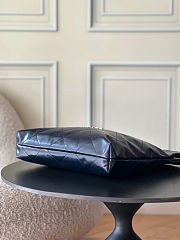 Colestore Chanel bag 22   Glossy calfskin leather & gold-plated metal  Navy Blue 39x42x8cm - 6