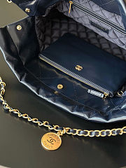 Colestore Chanel bag 22   Glossy calfskin leather & gold-plated metal  Navy Blue 39x42x8cm - 2