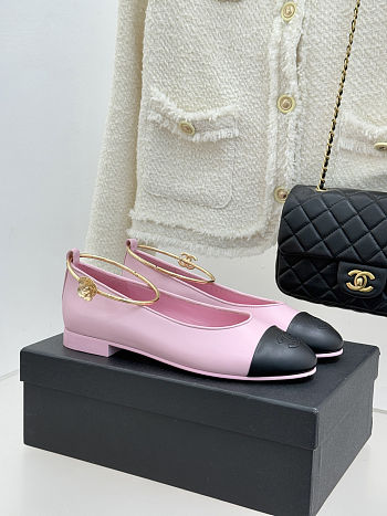 Colestore Chanel Ballerina Sheepskin Light Pink & Black