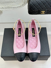 Colestore Chanel Ballerina Sheepskin Light Pink & Black - 4