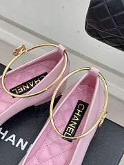 Colestore Chanel Ballerina Sheepskin Light Pink & Black - 3