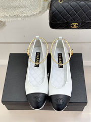 Colestore Chanel Ballerina Sheepskin White & Black - 6