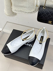 Colestore Chanel Ballerina Sheepskin White & Black - 4