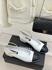 Colestore Chanel Ballerina Sheepskin White & Black - 2