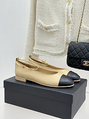Colestore Chanel Ballerina Sheepskin Beige & Black - 1