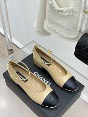 Colestore Chanel Ballerina Sheepskin Beige & Black - 4