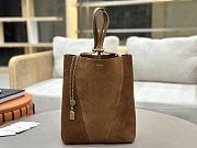 Colestore Chloé Spin tote Bag in Grained & Suede Leather Brown 27x30x14 cm - 1