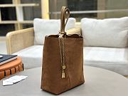 Colestore Chloé Spin tote Bag in Grained & Suede Leather Brown 27x30x14 cm - 6
