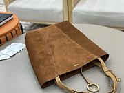 Colestore Chloé Spin tote Bag in Grained & Suede Leather Brown 27x30x14 cm - 3