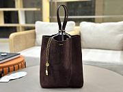 Colestore Chloé Spin tote Bag in Grained & Suede Leather Chocolate 27x30x14 cm - 1